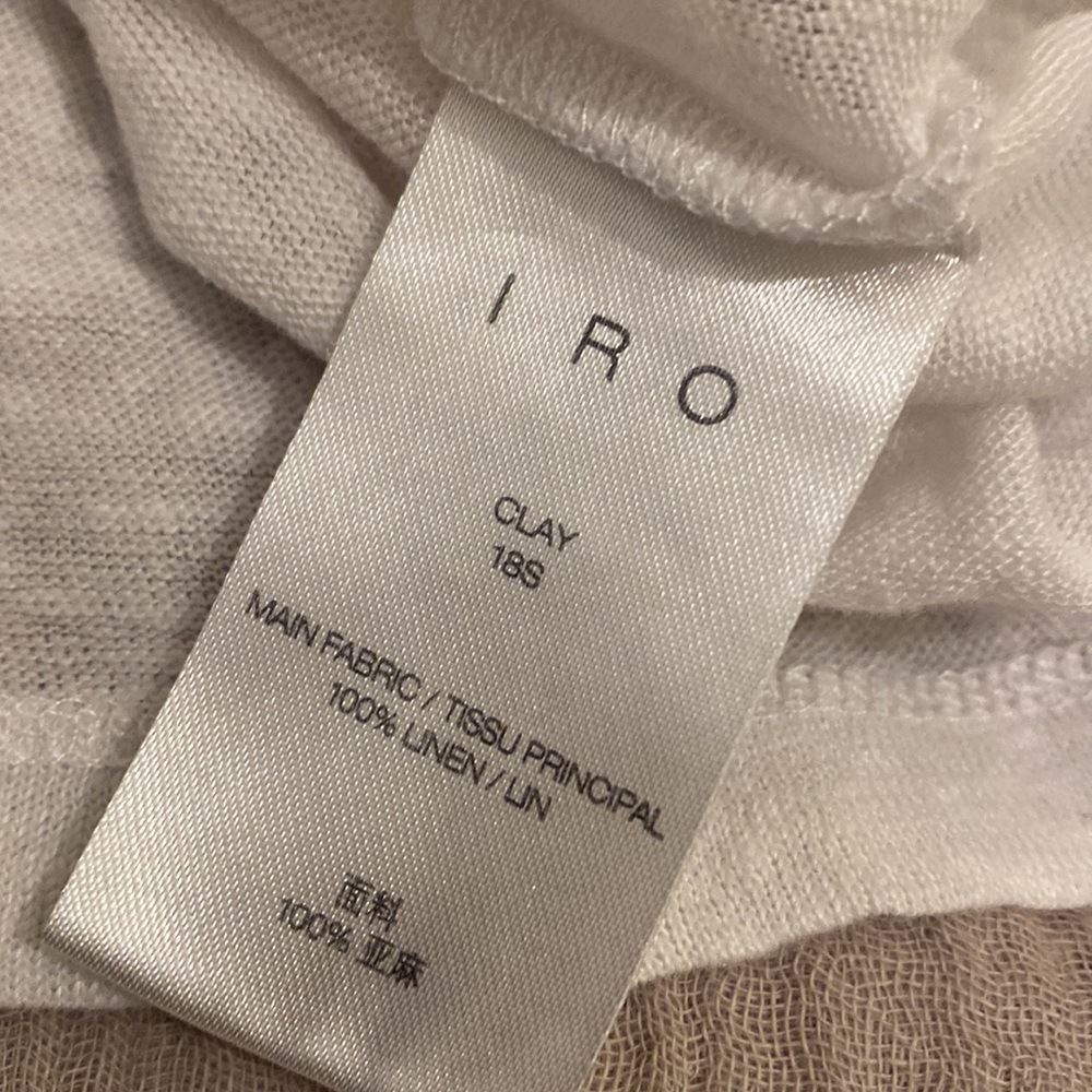 IRO Clay distressed white linen tee. Size L. Very good condition - Picture 7 of 11